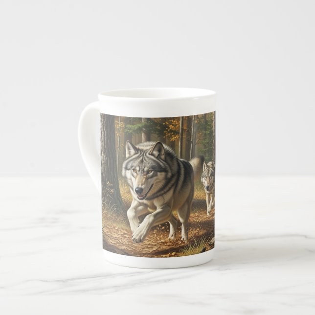 Wolf Specialty Mug style 1 Prozellantasse (Vorderseite Links)