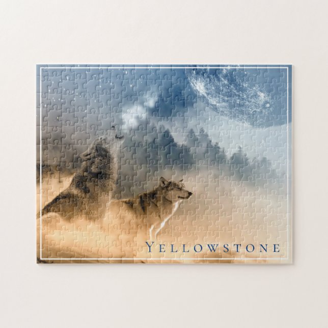 Wolf-Spiel Puzzlespiel-Yellowstone Puzzle (Horizontal)