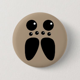 Wolf-Spinnen-Gesichts-Knopf Button