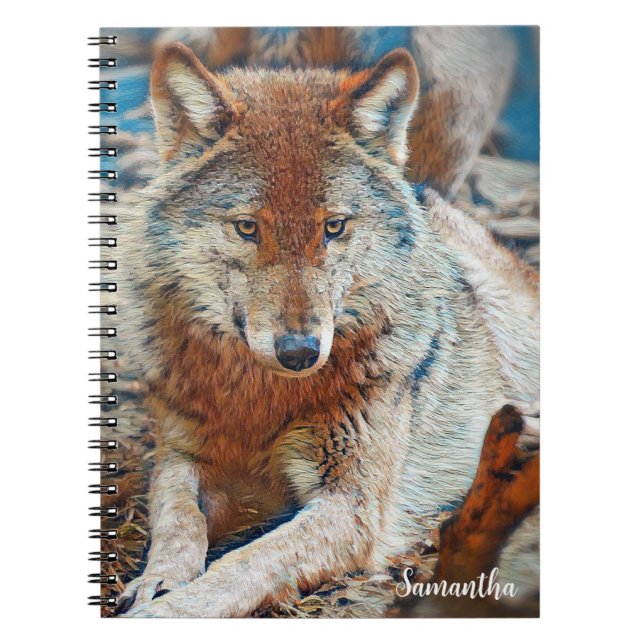 Wolf Spiral Notebook Notizblock (Vorderseite)