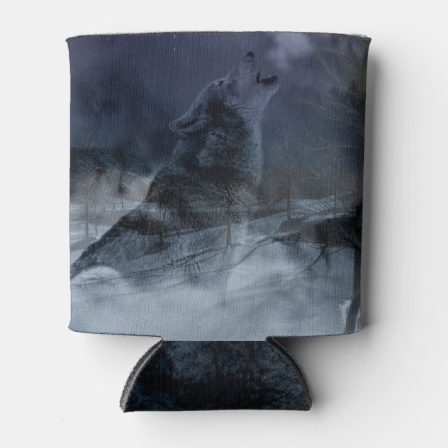 Wolf Spirit Moon Night Dosenkühler (Vorderseite)