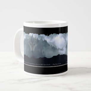 Wolf Spirit & Mountain Jumbo Soup & Coffee Tasse