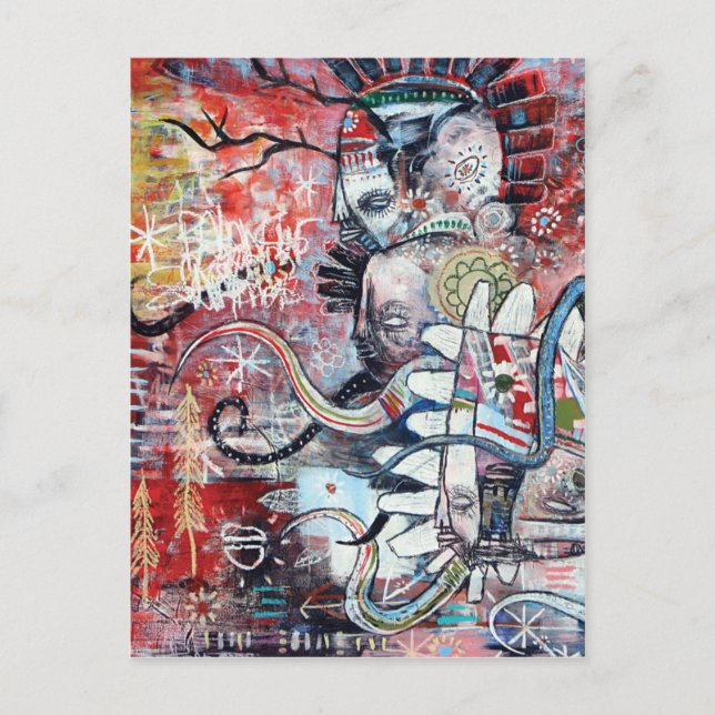 Wolf Spirit Postkarte (Vorderseite)