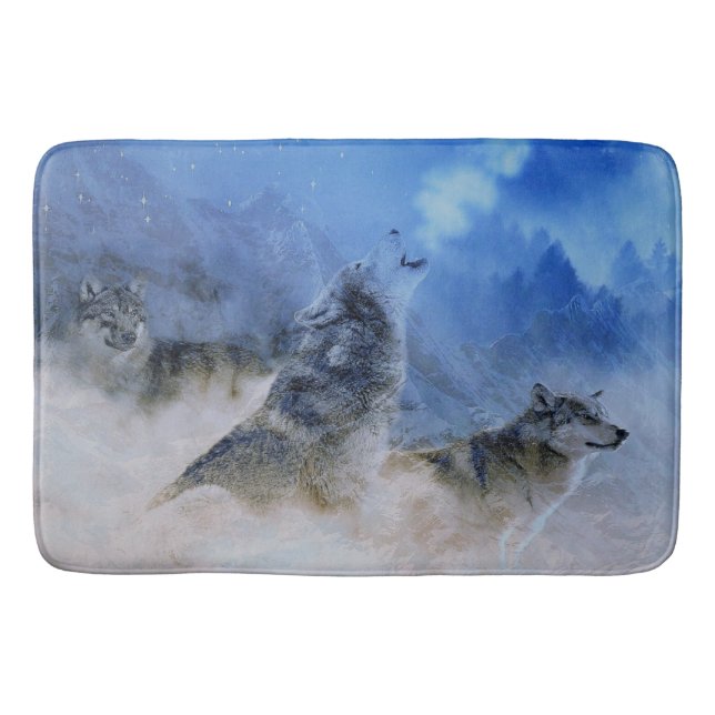 Wolf Spirits Badematte (Vorderseite)