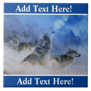 Wolf Spirits Keramik Tile Fliese