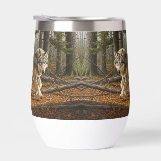 Wolf-Stammlos-Thermal-Weinbecher Stil 1