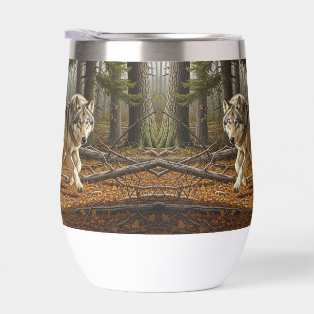 Wolf-Stammlos-Thermal-Weinbecher Stil 1 (Rechts)