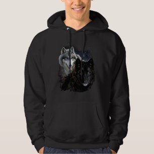 Wolf Star Wolves Wild Moon Stars Loyal Gray Wolf Hoodie