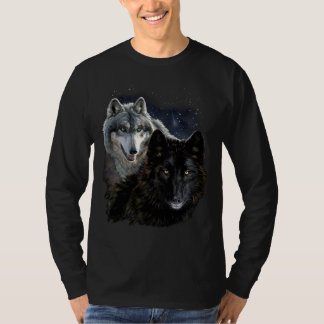 Wolf Star Wolves Wild Moon Stars Loyal Gray Wolf T-Shirt