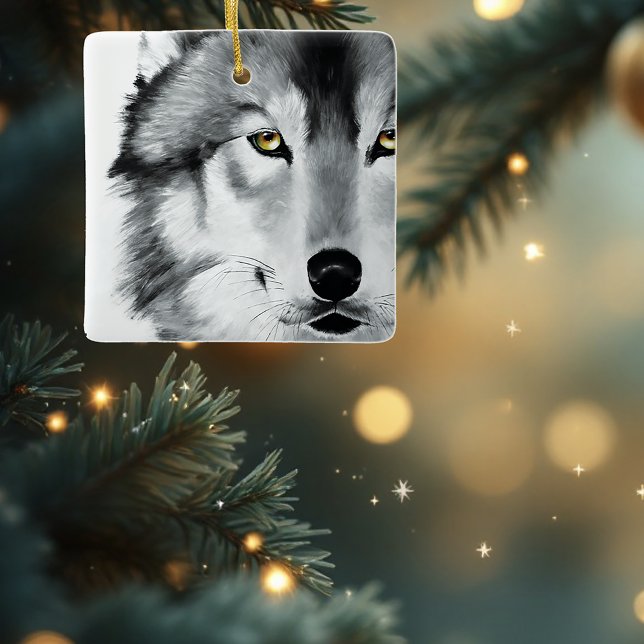 Wolf stare Down Keramikornament (Von Creator hochgeladen)