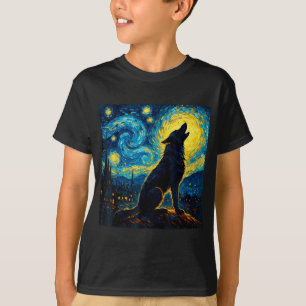 Wolf Starry Night Howling Moon Funny Gifts für Män T-Shirt