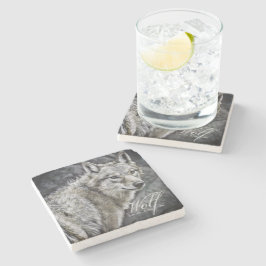 Wolf [Stone Coaster] Steinuntersetzer
