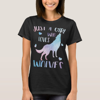 Wolf T-Shirt nur ein Mädchen, die Wolves Lieben