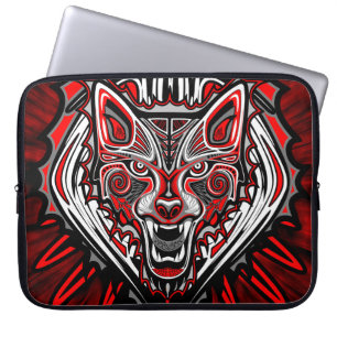 Wolf Tattoo Style Haida Art Laptop Schlauch 15 Zol Laptopschutzhülle