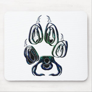 Wolf-Tatzen-Druck Mousepad