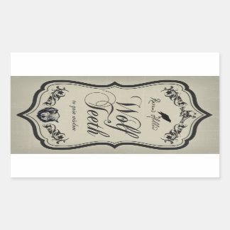 Wolf Teeth Halloween Jar Sticker Label