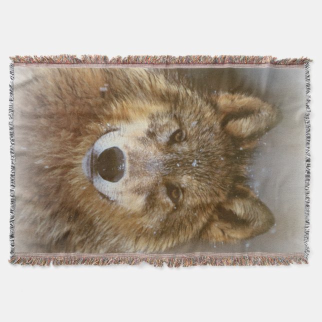 Wolf Throw Blanket Decke (Vorderseite)