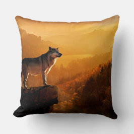 Wolf Throw Pillow Kissen