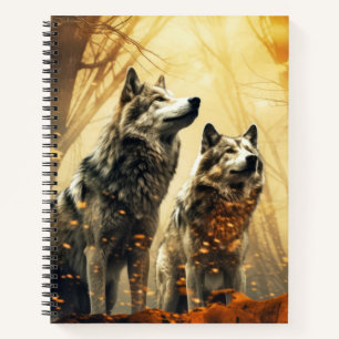 Wolf Tier Wildlife Wilderness Frische Pasta machen Notizbuch