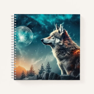 Wolf Tier Wildlife Wilderness Frische Pasta machen Notizbuch