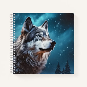 Wolf Tier Wildlife Wilderness Frische Pasta machen Notizbuch