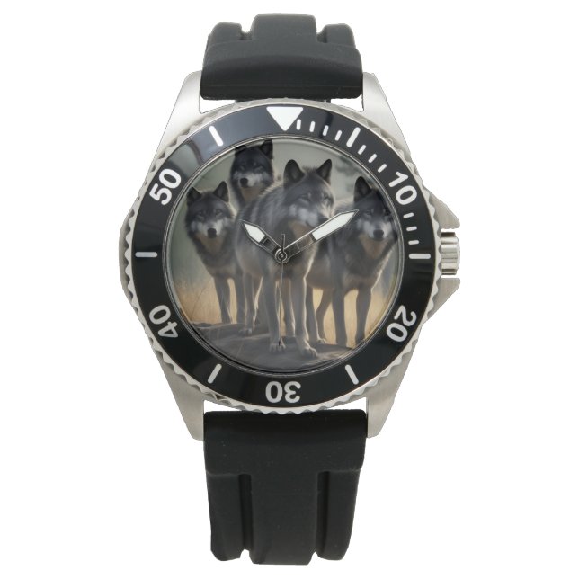 Wolf Time Piece Armbanduhr (Vorderseite)