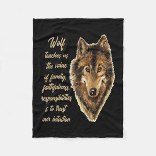 Wolf Totem Animal Spirit Guide Tshirt Fleecedecke