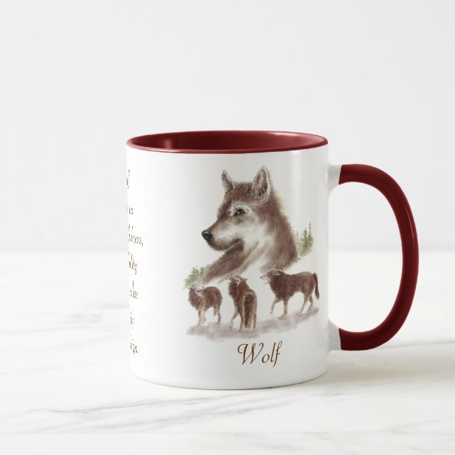 Wolf Totem Tasse (Rechts)