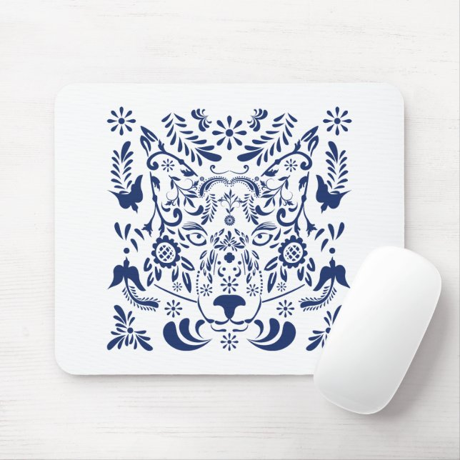 Wolf Traditionelles Volksmuster Mousepad (Mit Mouse)