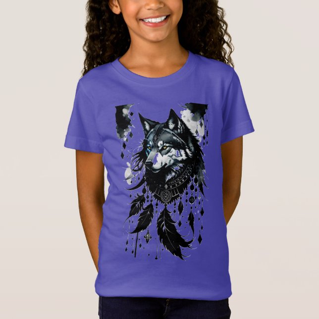 Wolf, Träumer, Amulet, Talisman T-Shirt (Vorderseite)