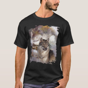 Wolf Traumfänger Adler Mond Wölfe T-Shirt