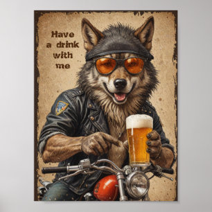 Wolf und Bier Poster