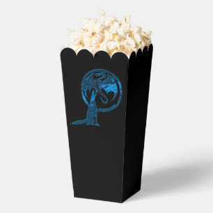 Wolf und Dragon Blue Popcornboxen Geschenkschachtel
