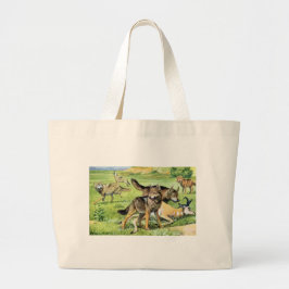Wolf-und Kojote-Tasche Jumbo Stoffbeutel