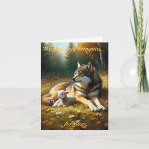 Wolf und Lamm: Fest der Tabernacles-Karte Feiertagskarte