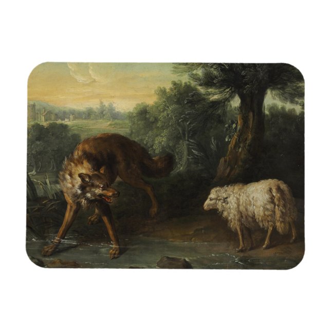 Wolf und Lamm Magnet (Horizontal)