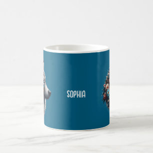 Wolf und Landschaft der Natur mit doppelter Exposi Kaffeetasse