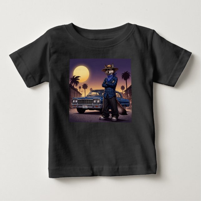 Wolf und Lowrider Baby T-shirt (Vorderseite)