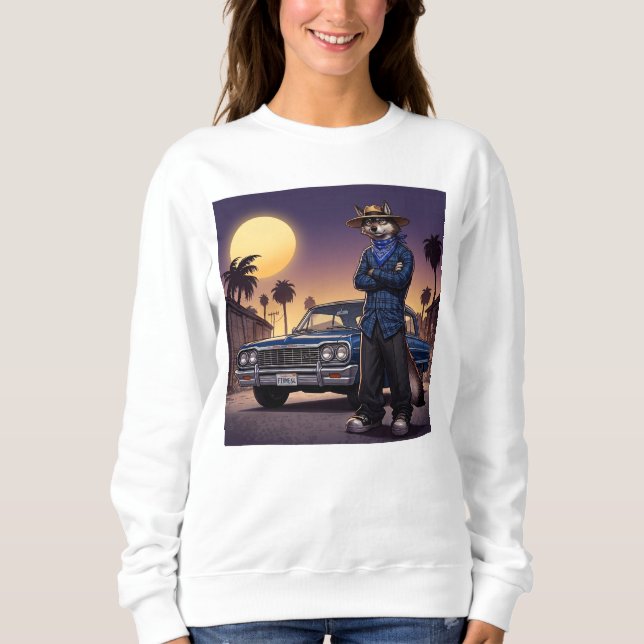 Wolf und Lowrider Sweatshirt (Vorderseite)