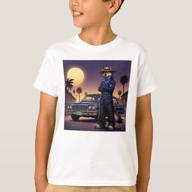Wolf und Lowrider T-Shirt (Vorderseite)