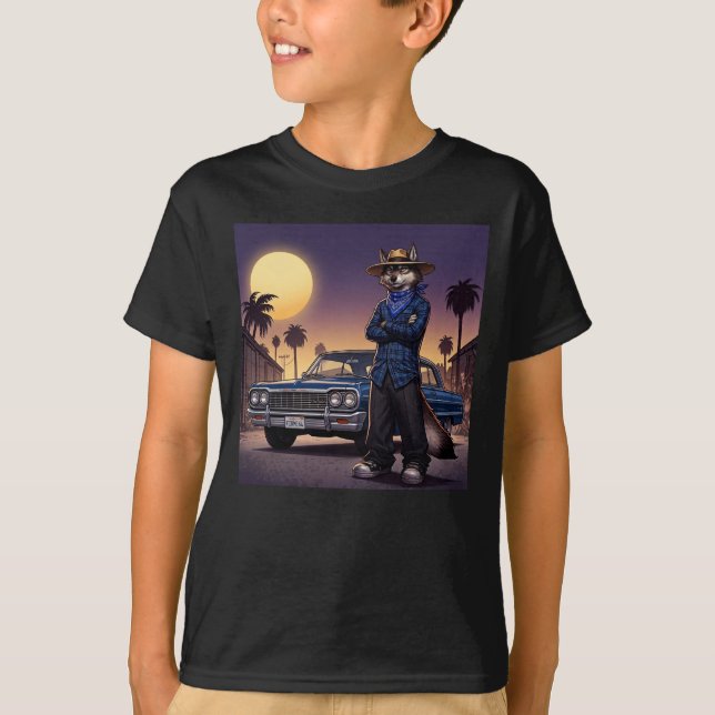 Wolf und Lowrider T-Shirt (Vorderseite)
