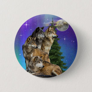 Wolf und Mond Button