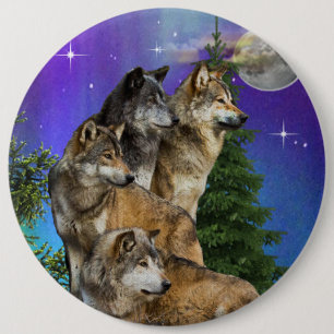 Wolf und Mond Button