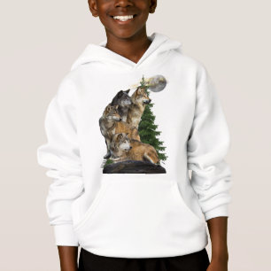 Wolf und Mond Hoodie