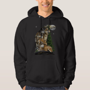 Wolf und Mond Hoodie