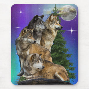 Wolf und Mond Mousepad
