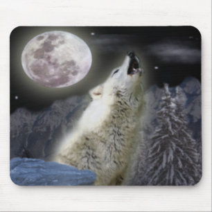 Wolf und Mond Mousepad