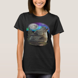 Wolf und Mond T-Shirt