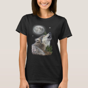 Wolf und Mond T-Shirt