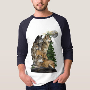 Wolf und Mond T-Shirt